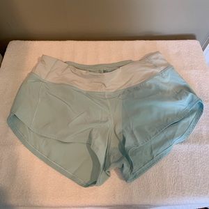 Light Blue Speed Up Low Rise Lululemon Shorts